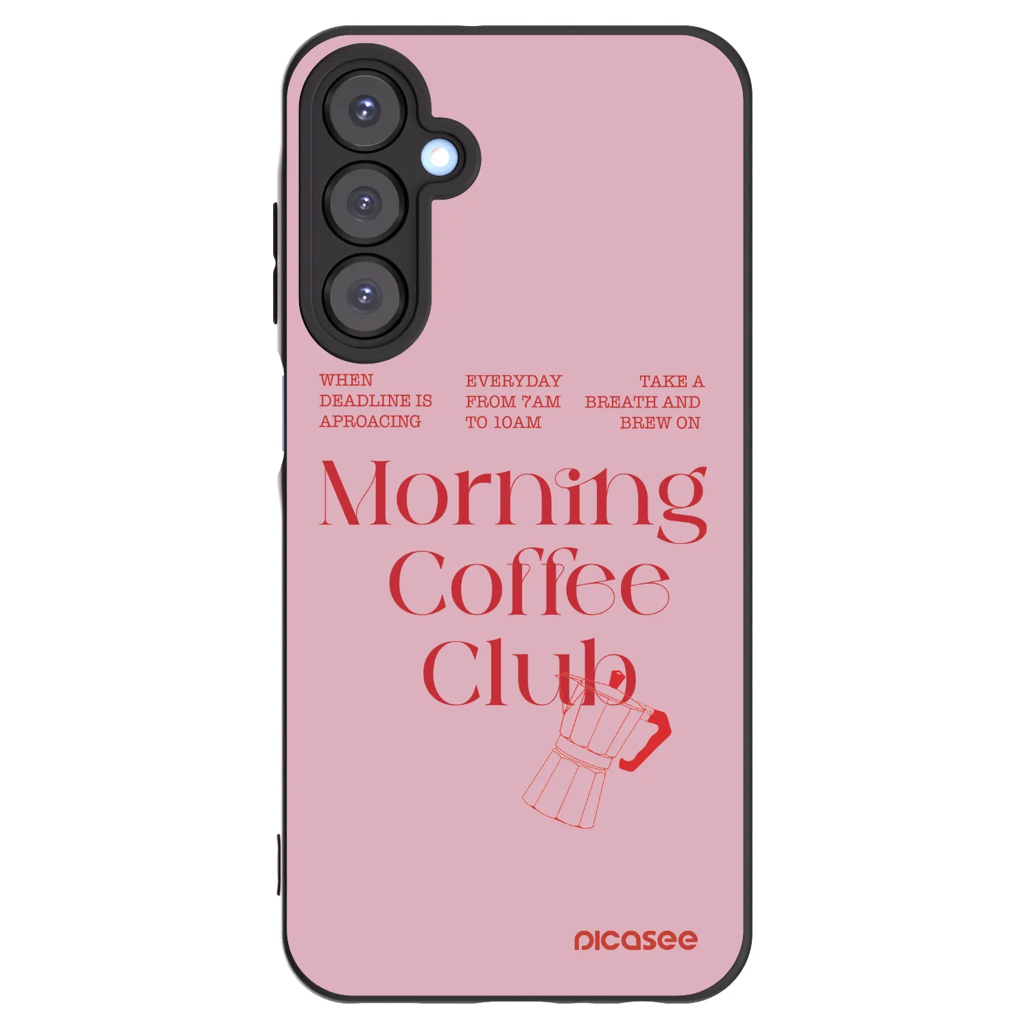 Picasee silikonowe czarne etui na Samsung Galaxy A25 A256B 5G - Morning