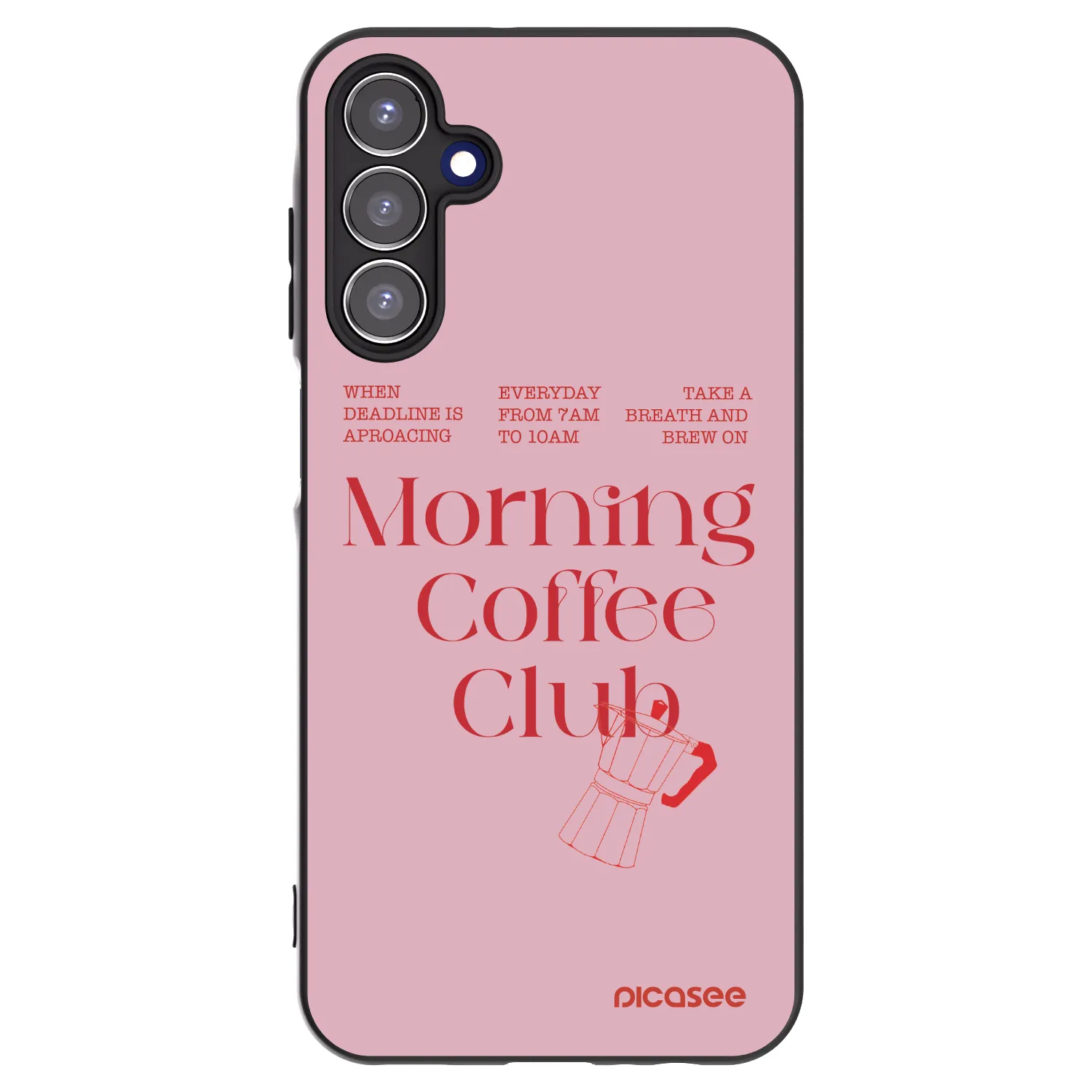 Picasee silikonowe czarne etui na Samsung Galaxy A15 A155F 4G - Morning