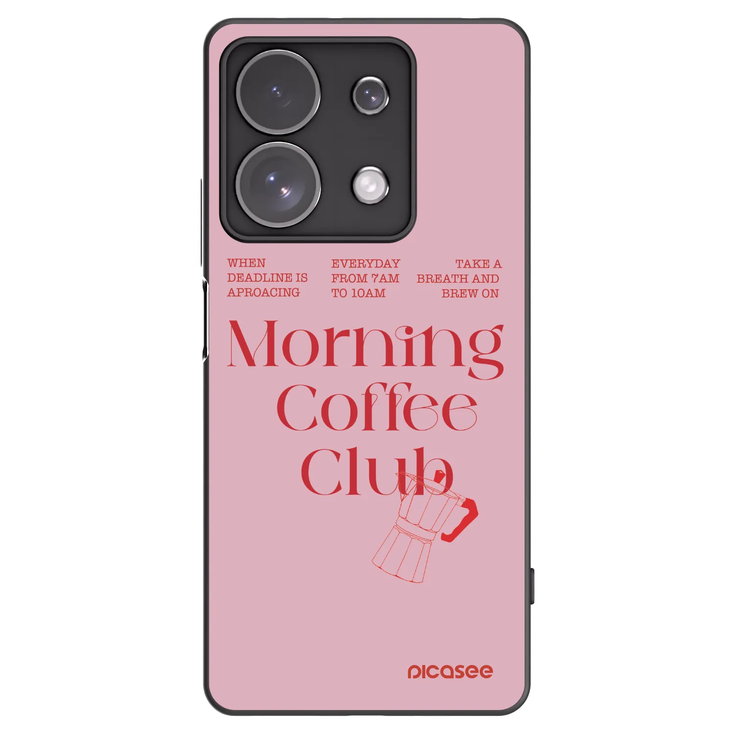 Picasee silikonowe czarne etui na Xiaomi Redmi Note 13 Pro 4G - Morning