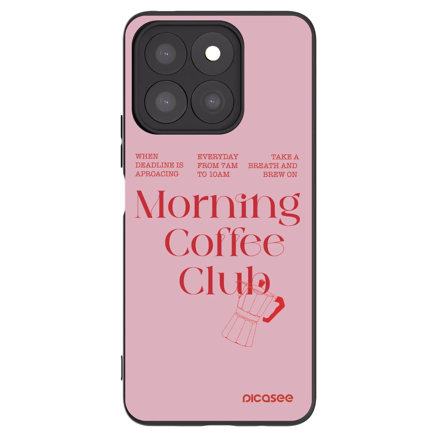 Picasee silikonowe czarne etui na Honor X8b - Morning