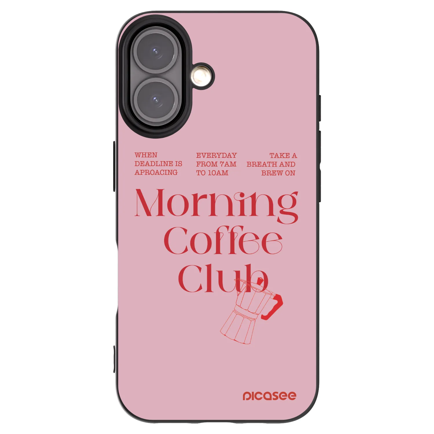 Picasee silikonowe czarne etui na Apple iPhone 16 - Morning