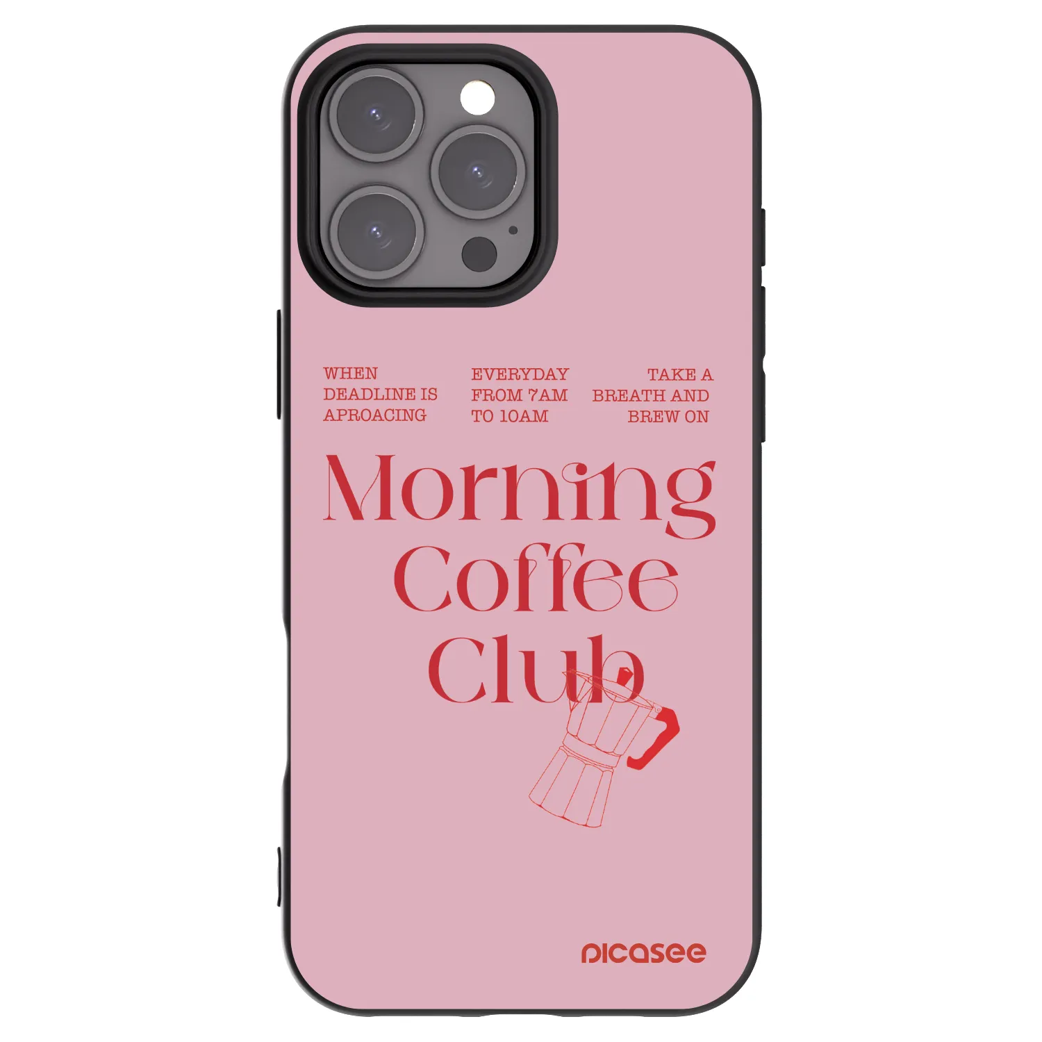 Picasee silikonowe czarne etui na Apple iPhone 16 Pro Max - Morning