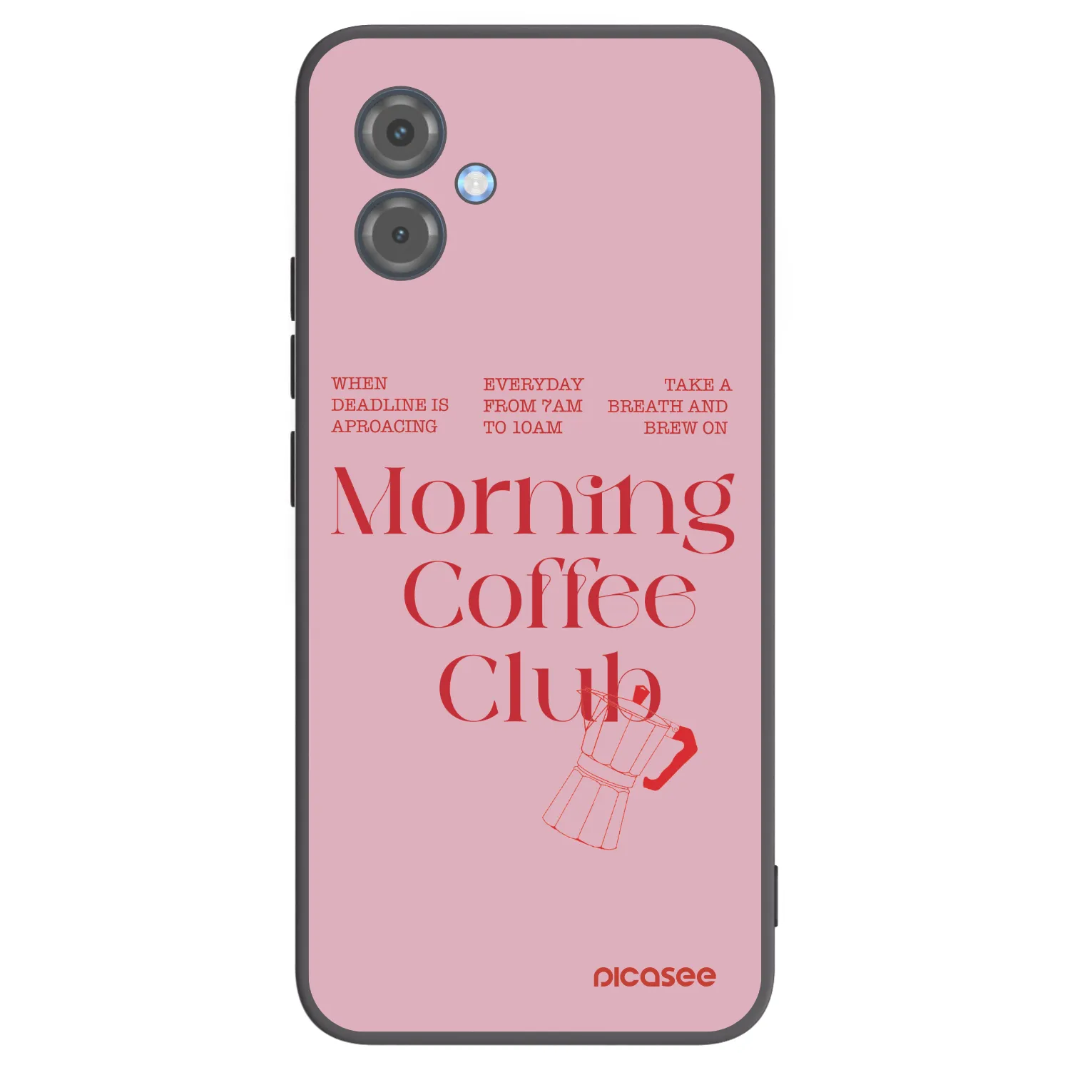 Picasee silikonowe czarne etui na Motorola Moto G14 - Morning