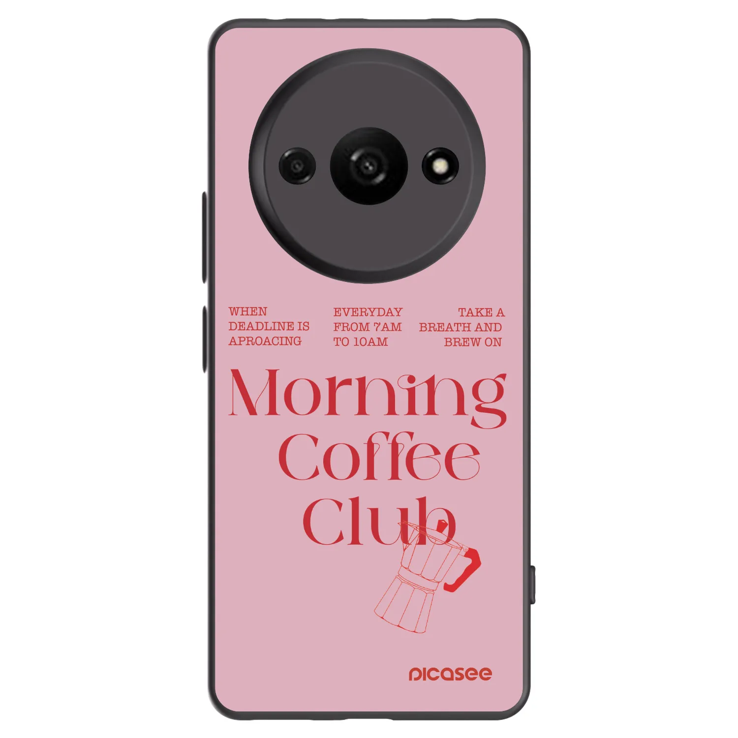 Picasee silikonowe czarne etui na Xiaomi Redmi A3 - Morning