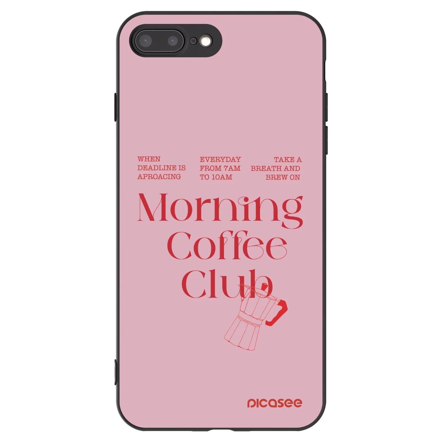 Picasee silikonowe czarne etui na Apple iPhone 7 Plus - Morning