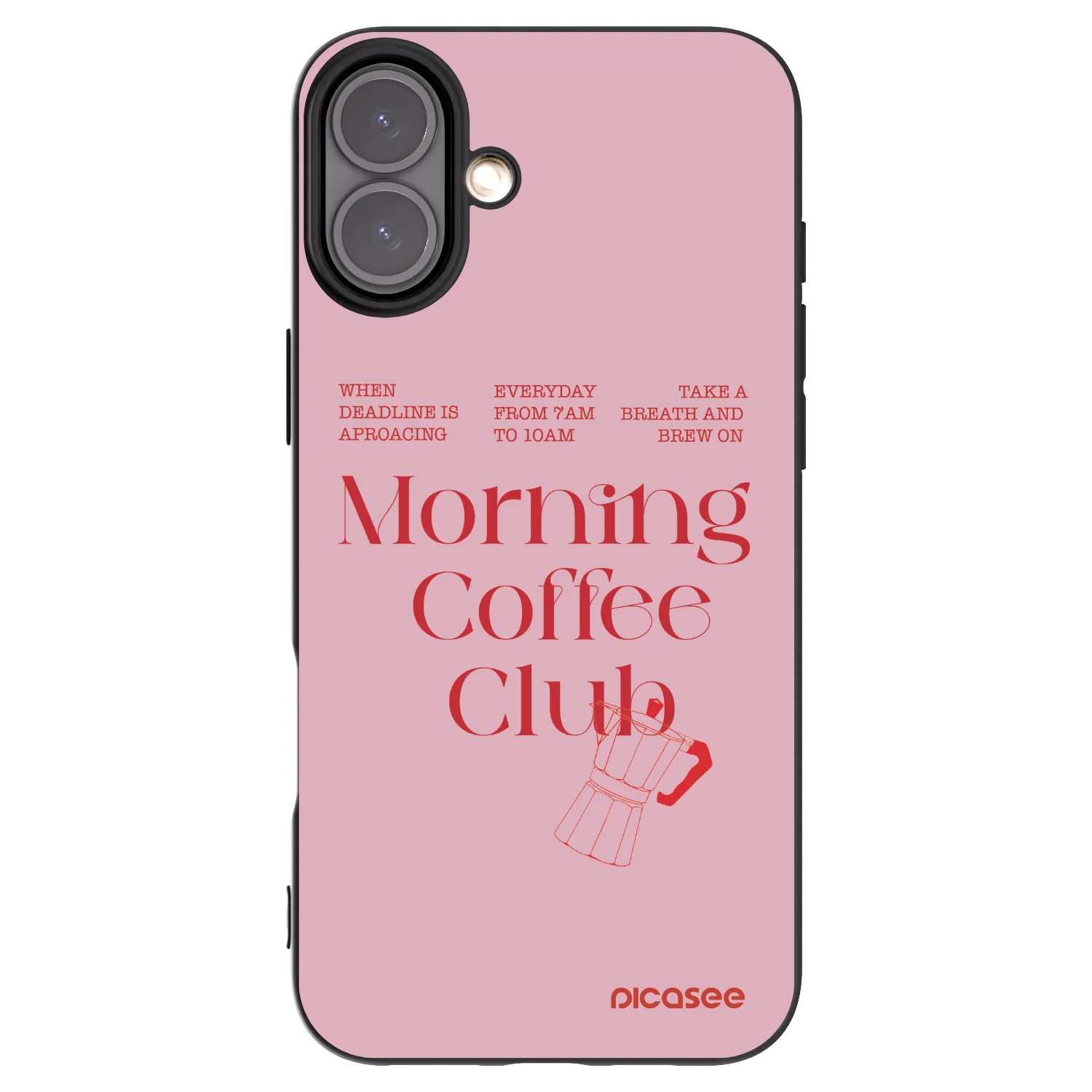 Picasee silikonowe czarne etui na Apple iPhone 16 Plus - Morning
