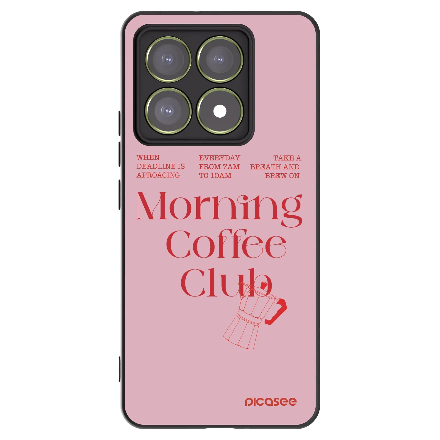 Picasee silikonowe czarne etui na Xiaomi 14T - Morning