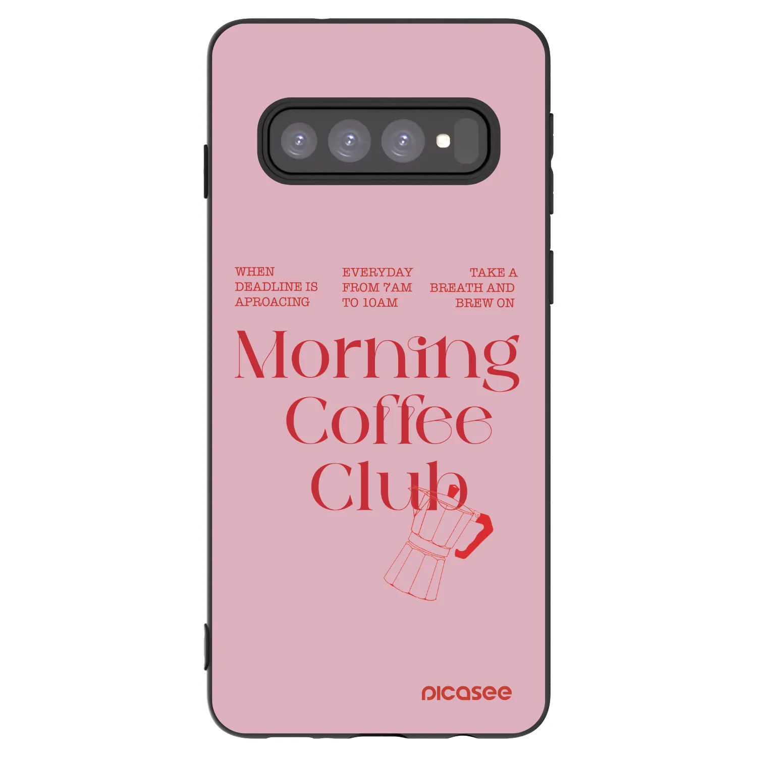 Picasee silikonowe czarne etui na Samsung Galaxy S10 G973 - Morning