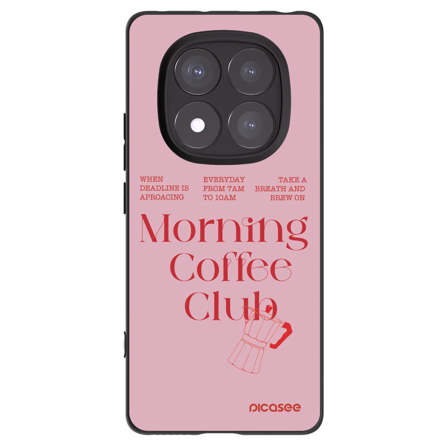 Picasee silikonowe czarne etui na Xiaomi Redmi Note 14 Pro+ 5G - Morning