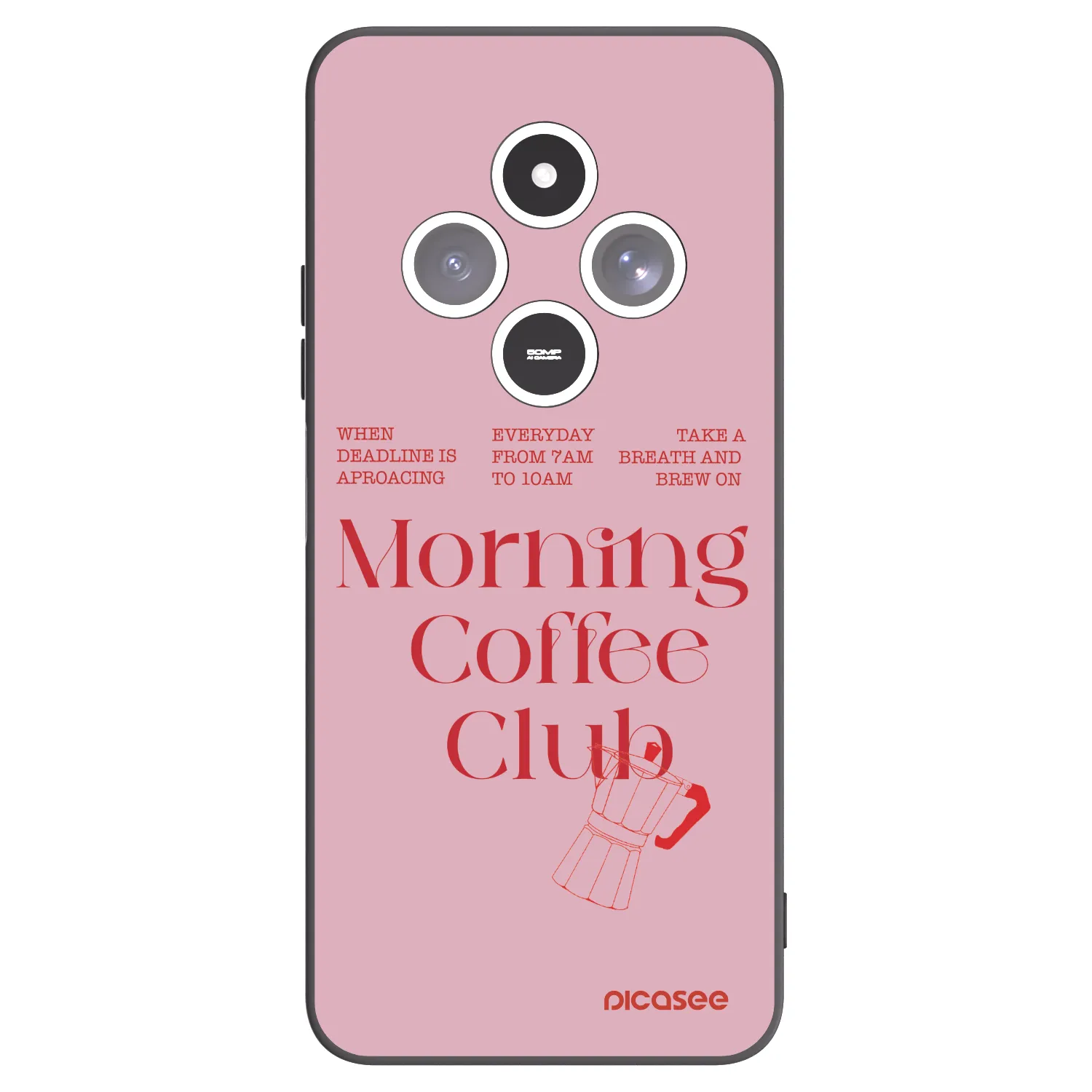 Picasee silikonowe czarne etui na Xiaomi Redmi 14C - Morning