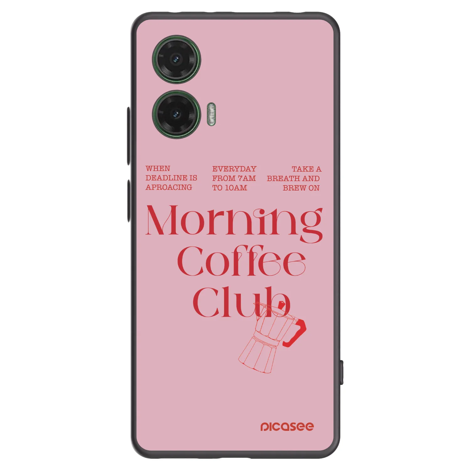 Picasee silikonowe czarne etui na Motorola Moto G35 5G - Morning