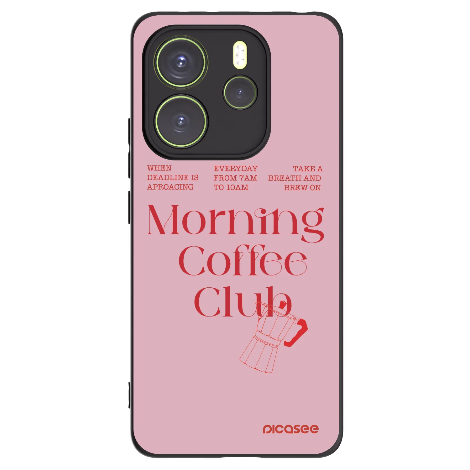 Picasee silikonowe czarne etui na Xiaomi Redmi Note 14 4G - Morning
