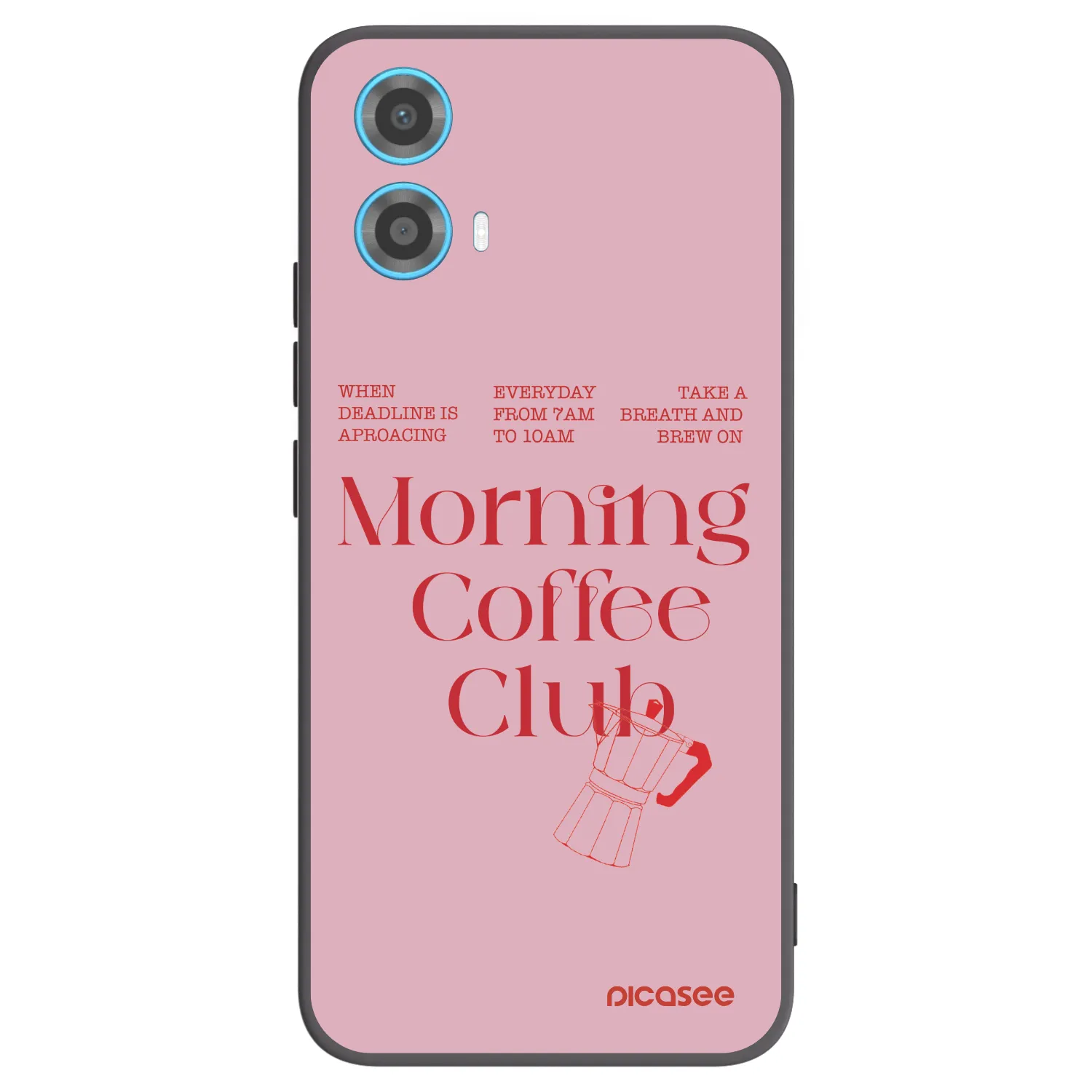 Picasee silikonowe czarne etui na Motorola Moto G34 5G - Morning