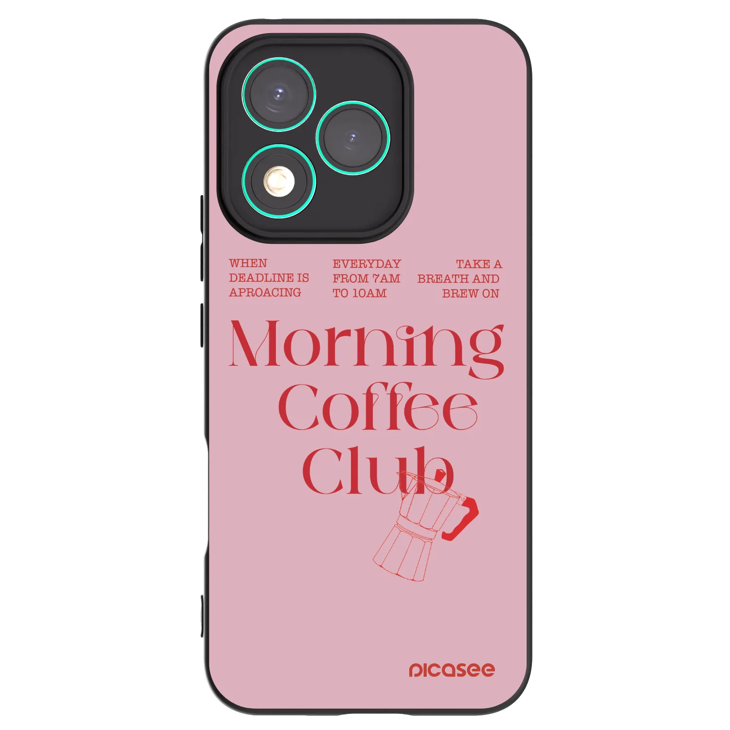 Picasee silikonowe czarne etui na Honor 400 Lite 5G - Morning