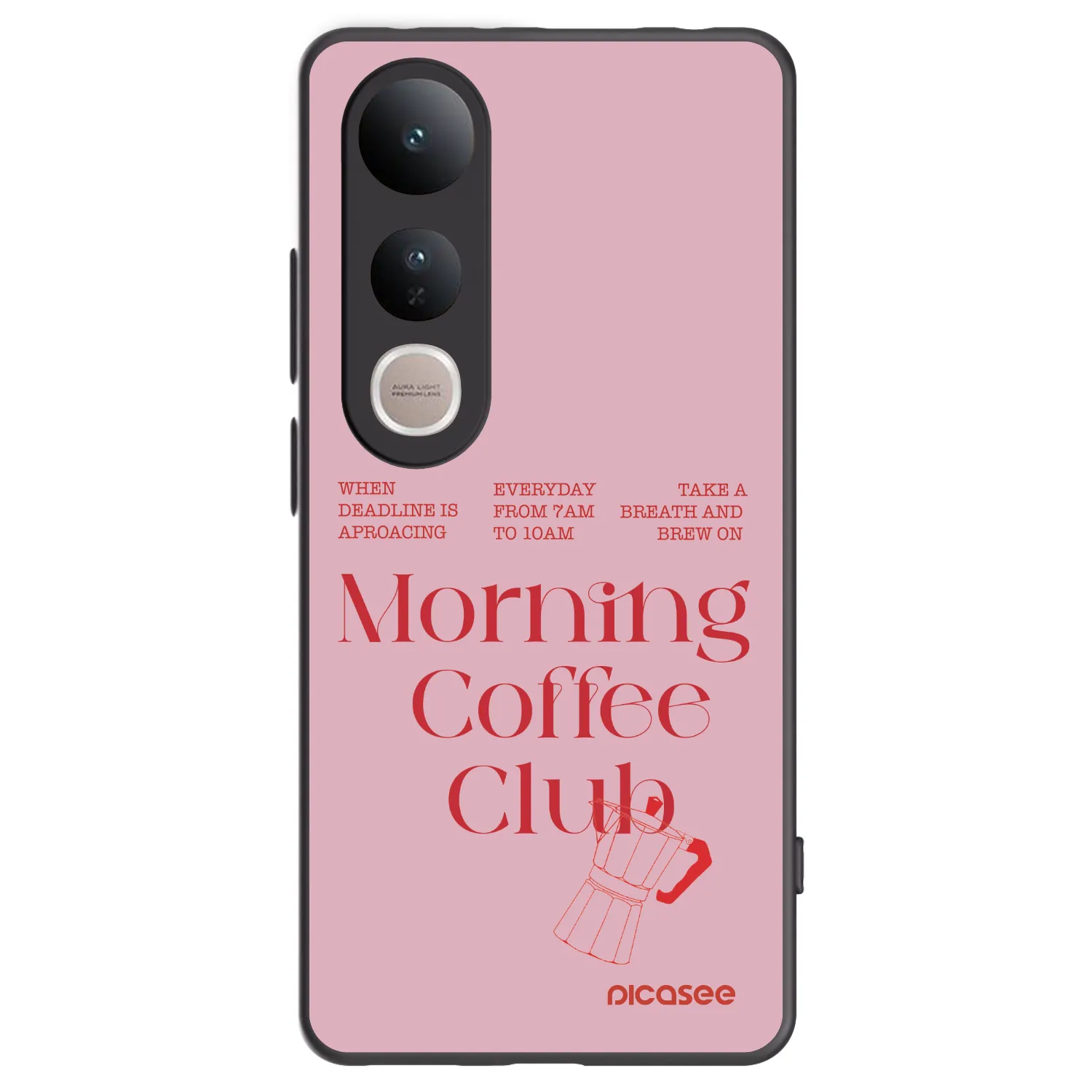 Picasee silikonowe czarne etui na Vivo V50 Lite 5G - Morning