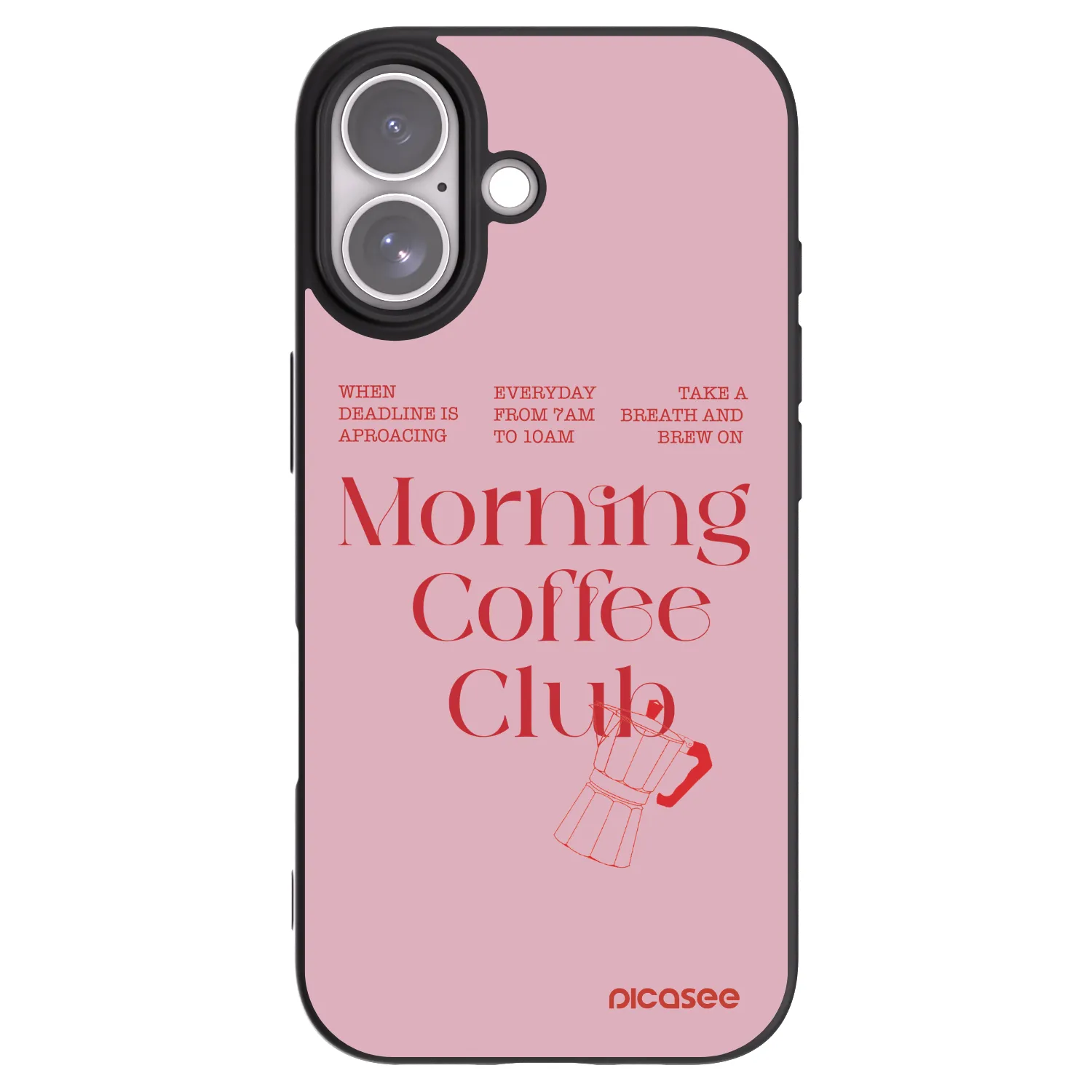 Picasee silikonowe czarne etui na Apple iPhone 17 - Morning