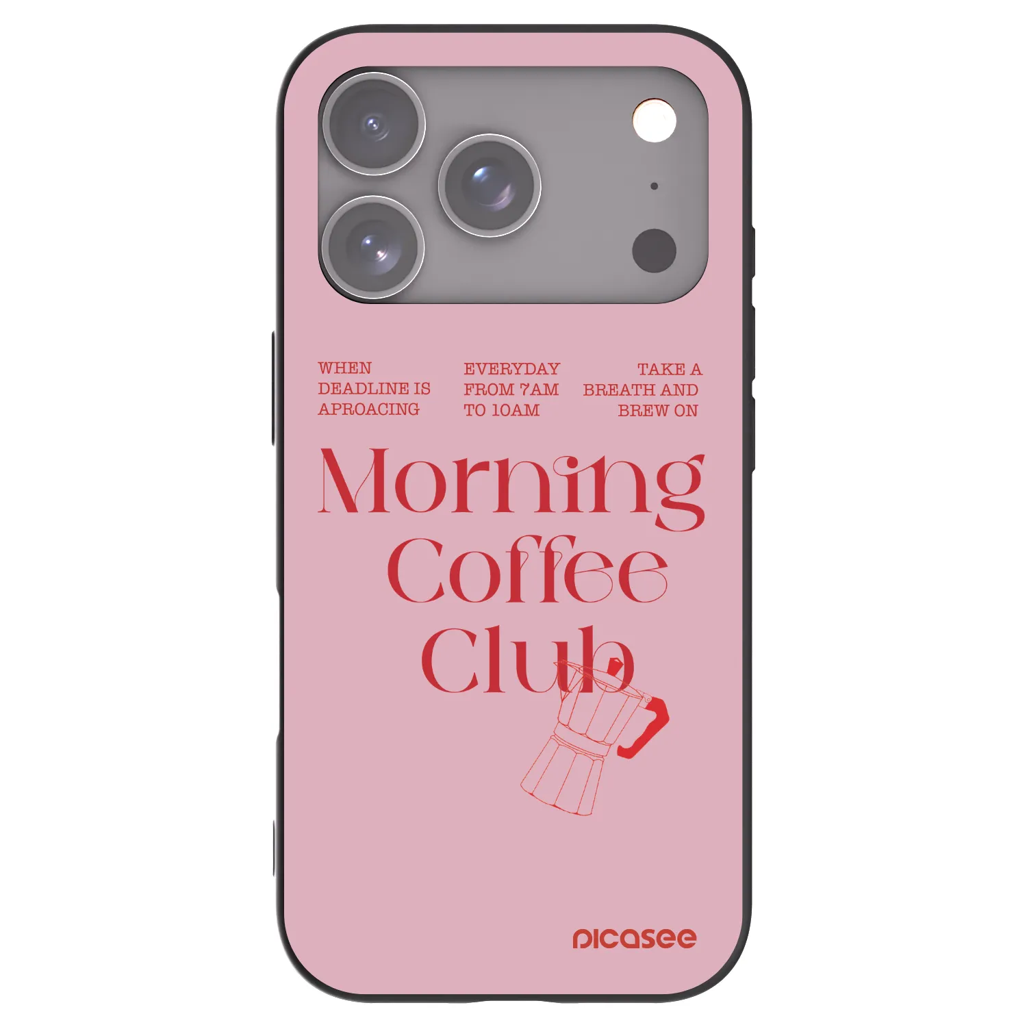 Picasee silikonowe czarne etui na Apple iPhone 17 Pro - Morning