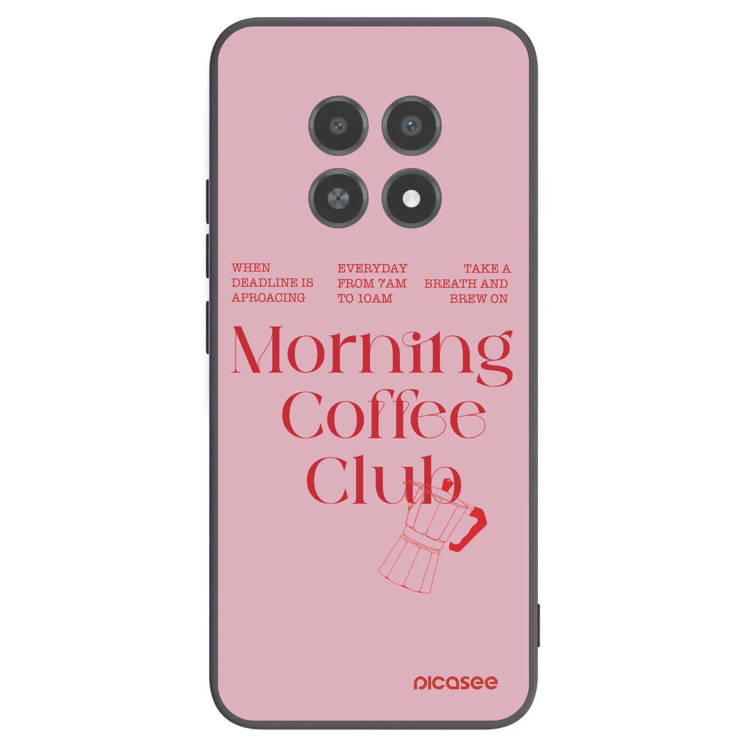 Picasee silikonowe czarne etui na Realme 12X - Morning