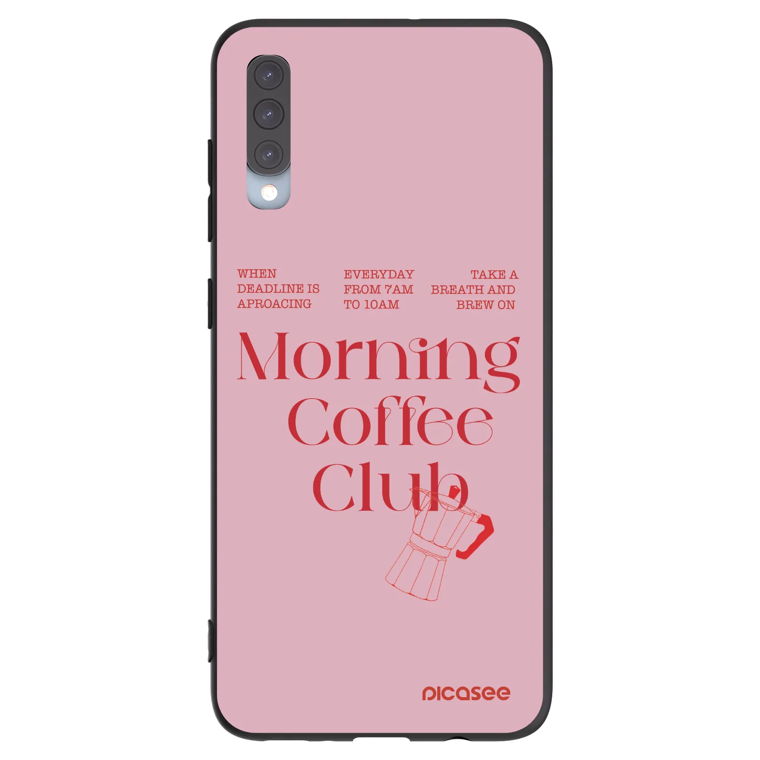 Picasee silikonowe czarne etui na Samsung Galaxy A70 A705F - Morning