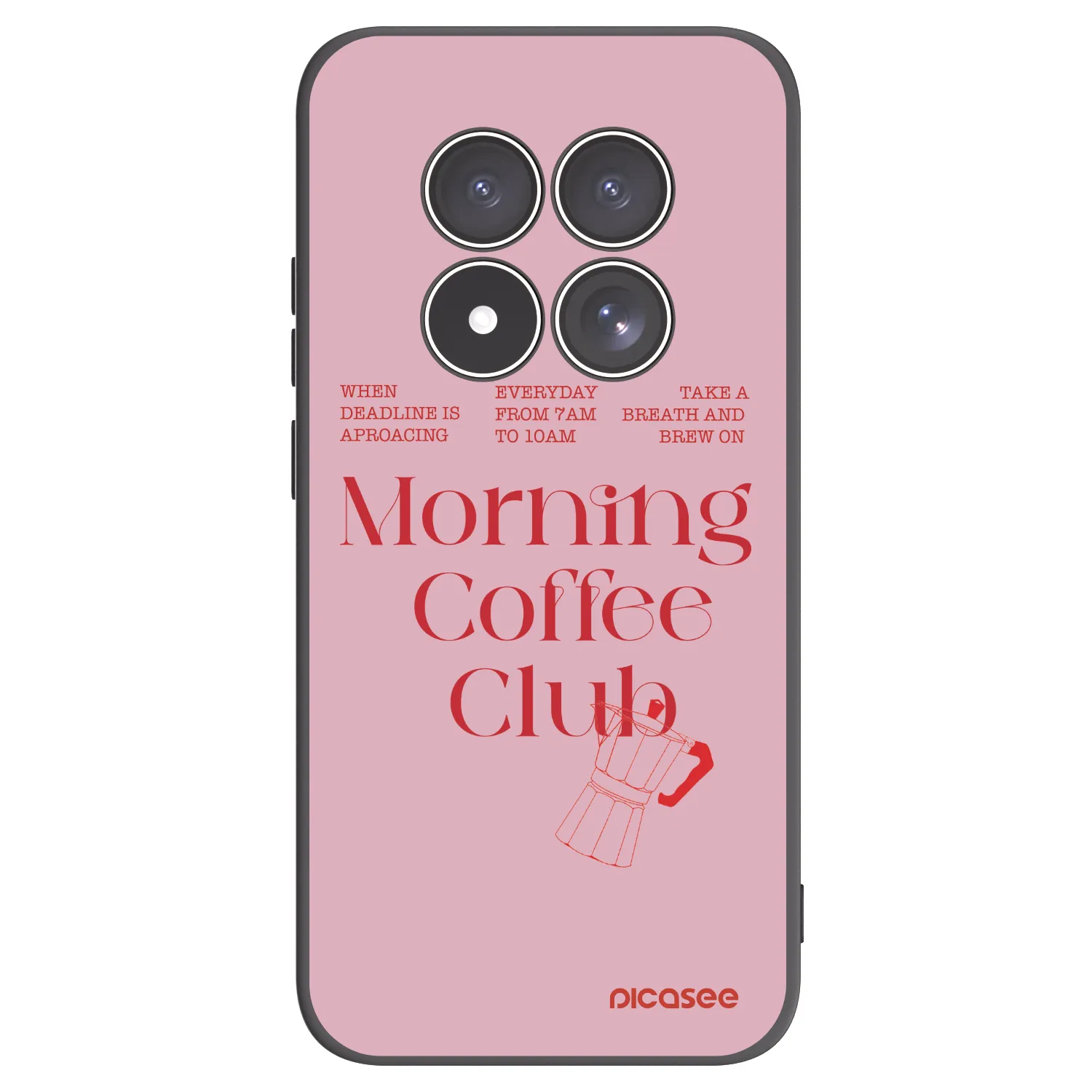 Picasee silikonowe czarne etui na Xiaomi Redmi Note 15 Pro 4G - Morning