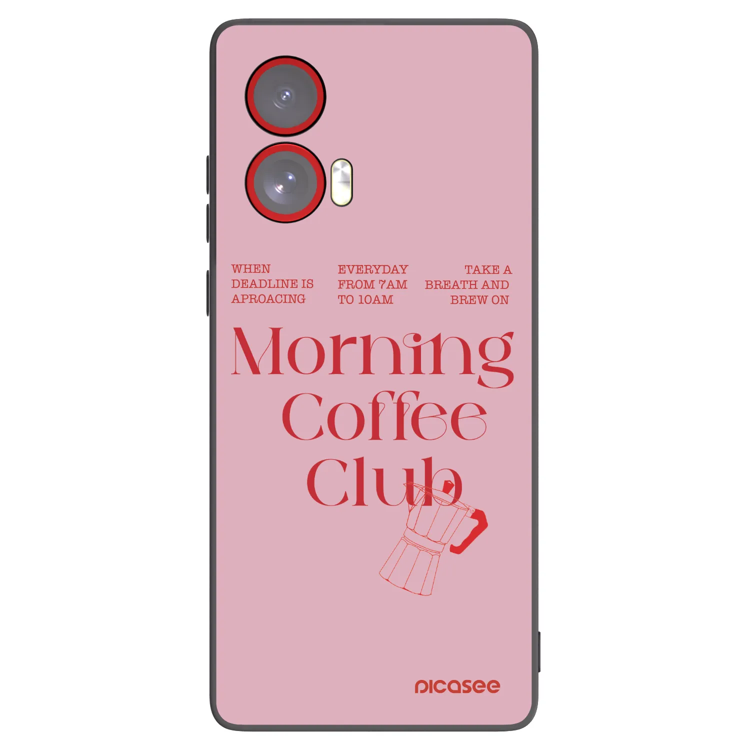 Picasee silikonowe czarne etui na Motorola Edge 50 Fusion - Morning