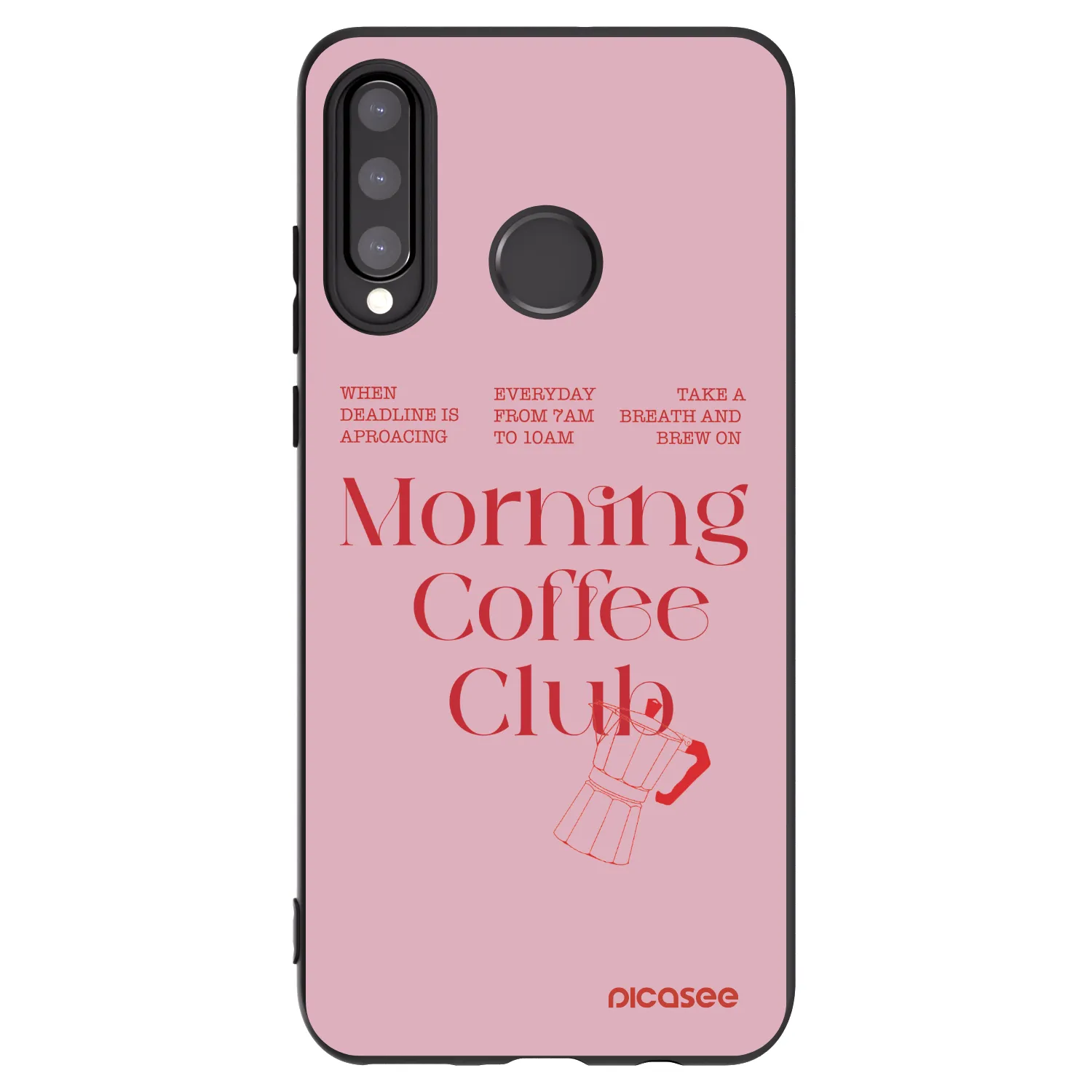 Picasee silikonowe czarne etui na Huawei P30 Lite - Morning