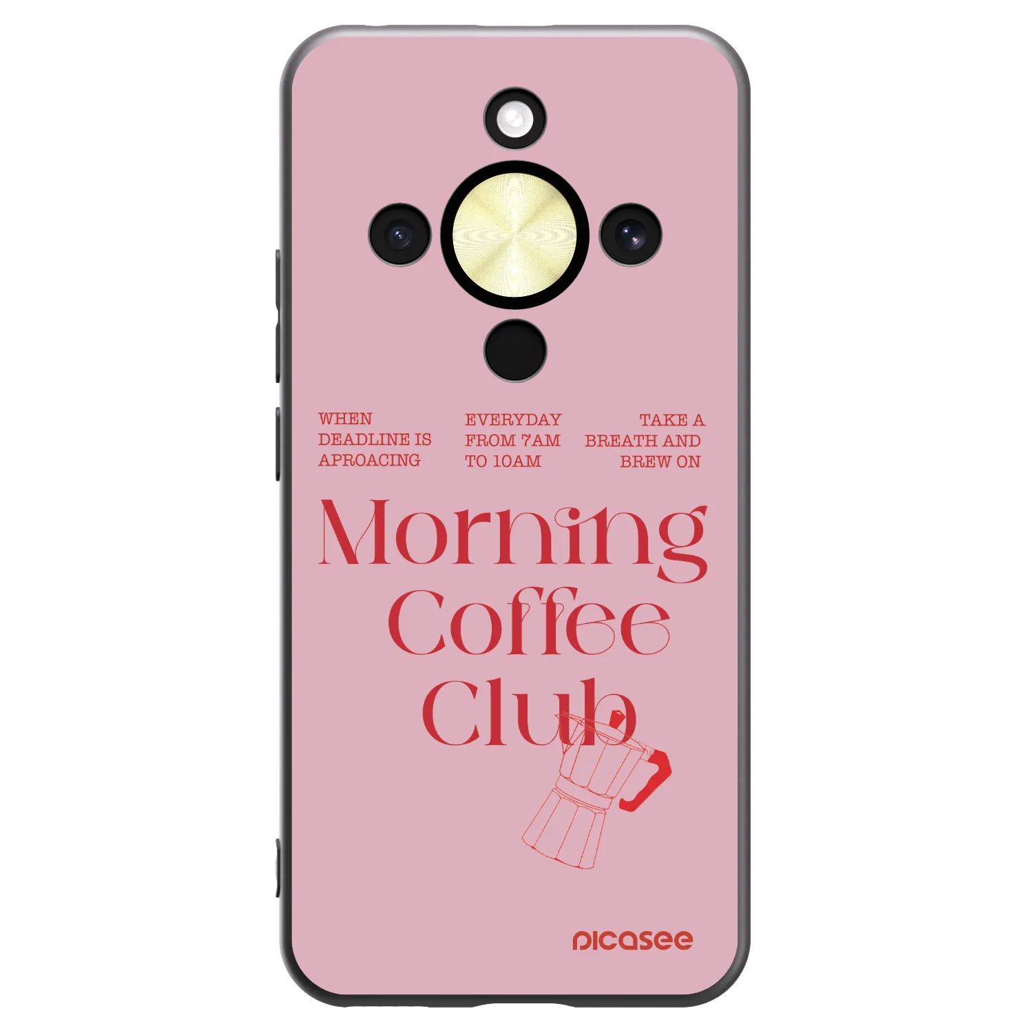 Picasee silikonowe czarne etui na Honor Magic8 Lite 5G - Morning