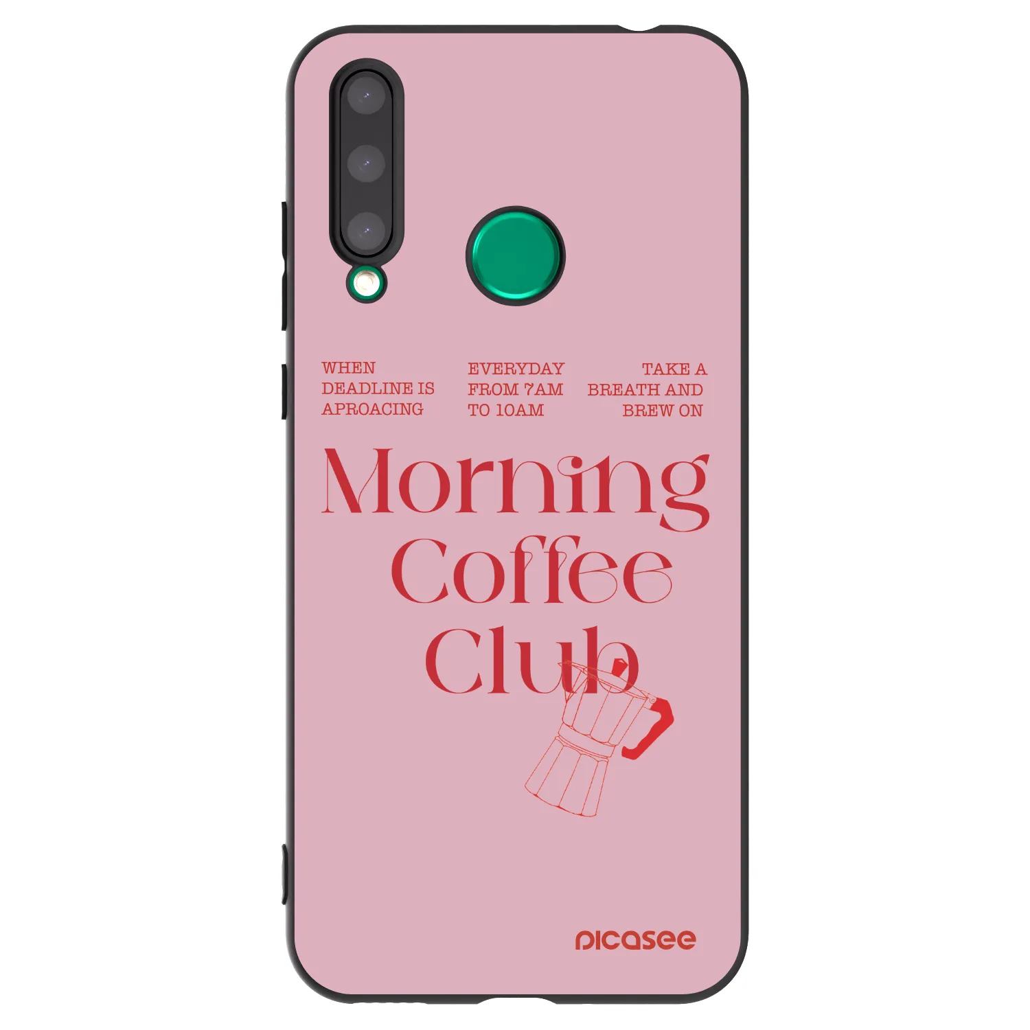 Picasee silikonowe czarne etui na Honor 20 Lite - Morning