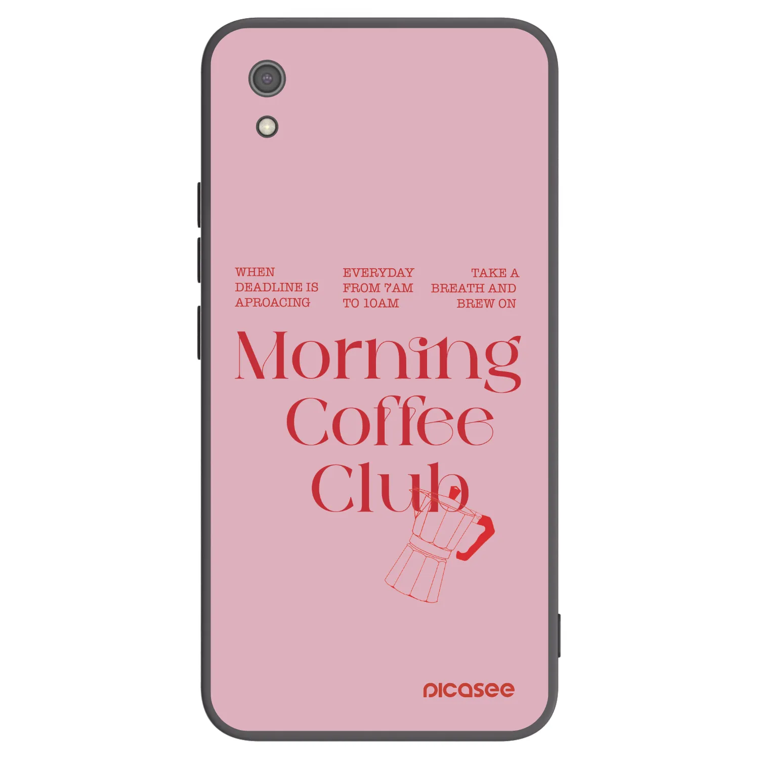 Picasee silikonowe czarne etui na Xiaomi Redmi 7A - Morning