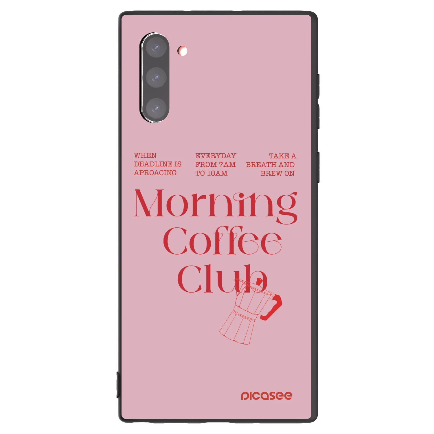 Picasee silikonowe czarne etui na Samsung Galaxy Note 10 N970F - Morning