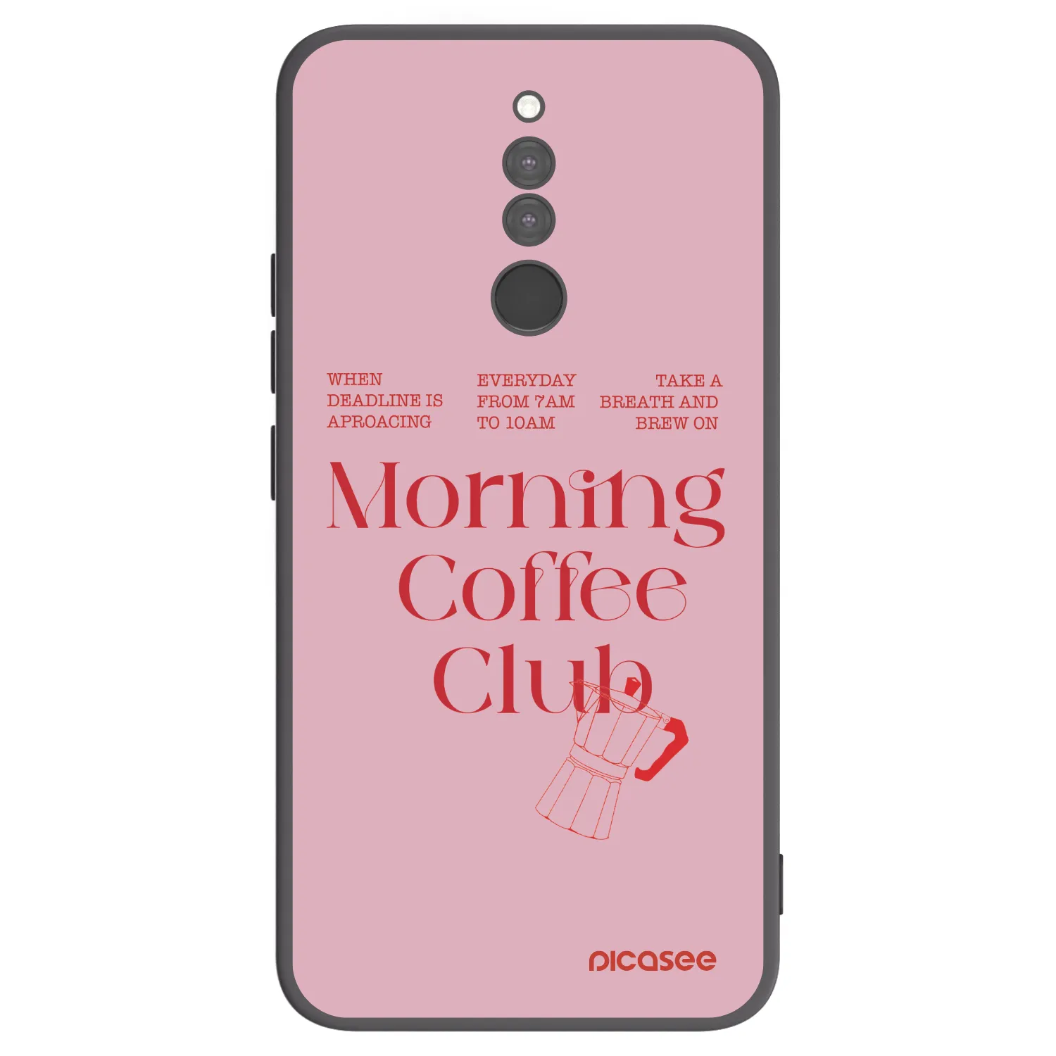 Picasee silikonowe czarne etui na Xiaomi Redmi 8 - Morning