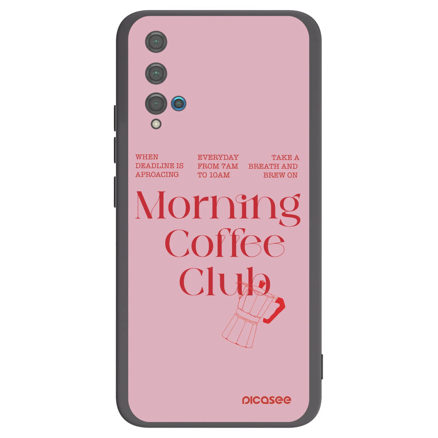 Picasee silikonowe czarne etui na Huawei Nova 5T - Morning
