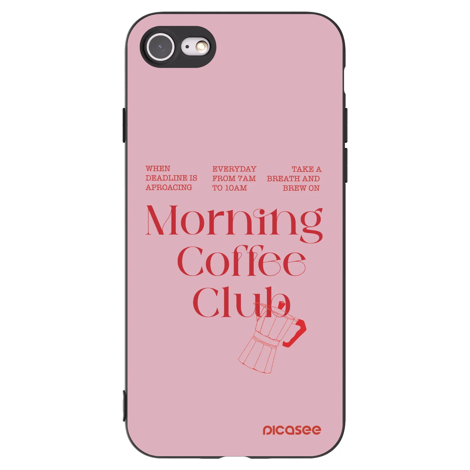 Picasee silikonowe czarne etui na Apple iPhone SE 2020 - Morning
