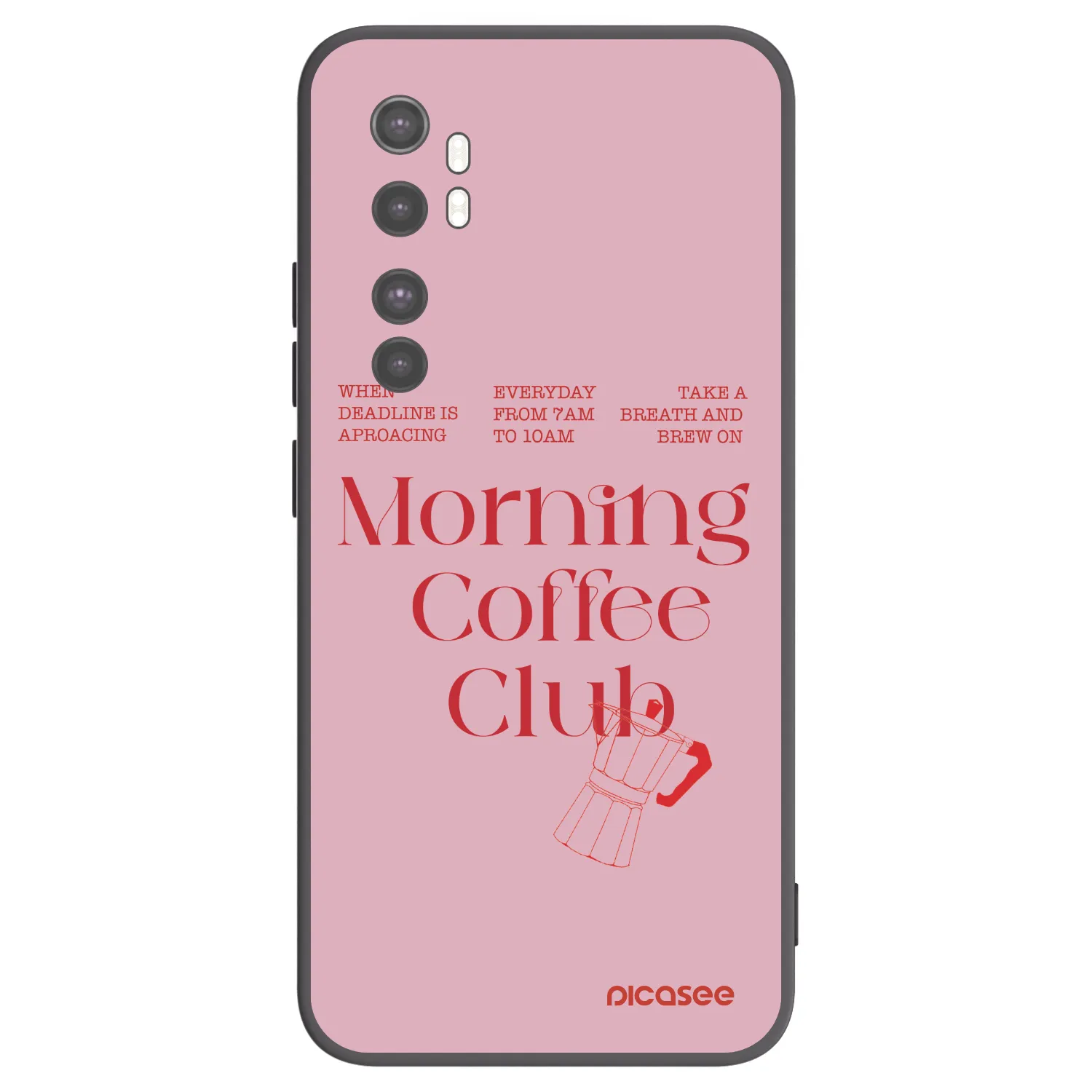Picasee silikonowe czarne etui na Xiaomi Mi Note 10 Lite - Morning