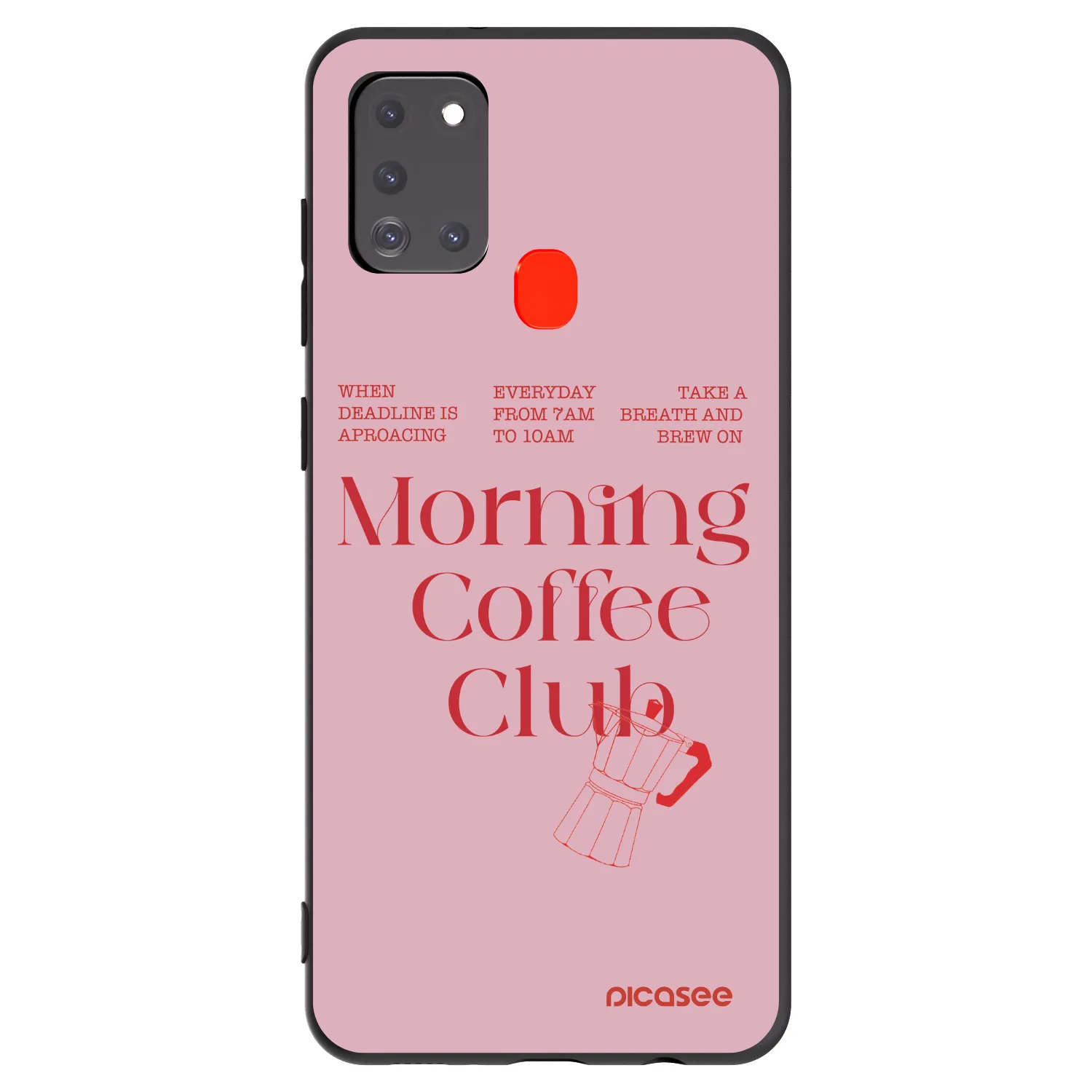 Picasee silikonowe czarne etui na Samsung Galaxy A21s - Morning
