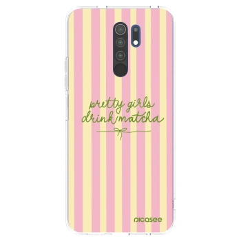 Picasee silikonowe przeźroczyste etui na Xiaomi Redmi 9 - Pretty matcha