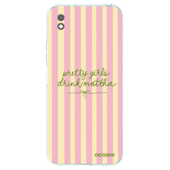 Picasee silikonowe czarne etui na Xiaomi Redmi 9A - Pretty matcha