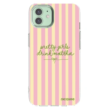 Picasee silikonowe przeźroczyste etui na Apple iPhone 12 Pro - Pretty matcha