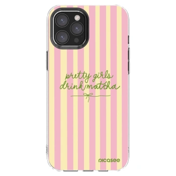 Picasee silikonowe przeźroczyste etui na Apple iPhone 12 Pro Max - Pretty matcha