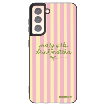 Picasee silikonowe czarne etui na Samsung Galaxy S21 5G G991B - Pretty matcha