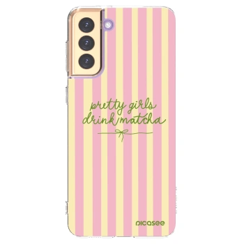 Picasee silikonowe przeźroczyste etui na Samsung Galaxy S21+ 5G G996F - Pretty matcha