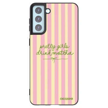 Picasee silikonowe czarne etui na Samsung Galaxy S21+ 5G G996F - Pretty matcha