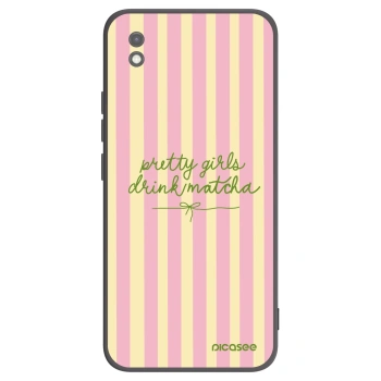 Picasee silikonowe czarne etui na Xiaomi Redmi 9AT - Pretty matcha