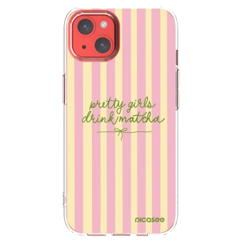 Picasee silikonowe przeźroczyste etui na Apple iPhone 13 - Pretty matcha