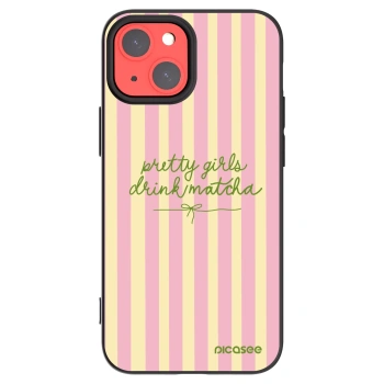 Picasee silikonowe czarne etui na Apple iPhone 13 mini - Pretty matcha