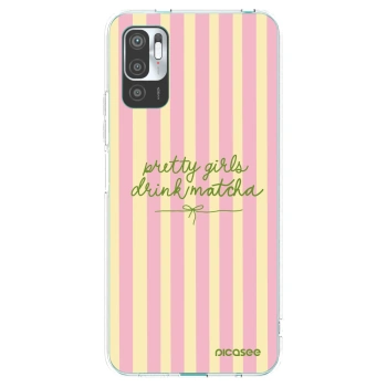 Picasee silikonowe przeźroczyste etui na Xiaomi Redmi Note 10 5G - Pretty matcha