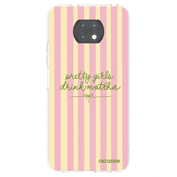 Picasee silikonowe przeźroczyste etui na Xiaomi Redmi Note 9T - Pretty matcha