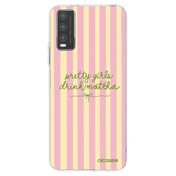 Picasee silikonowe przeźroczyste etui na Vivo Y20s - Pretty matcha