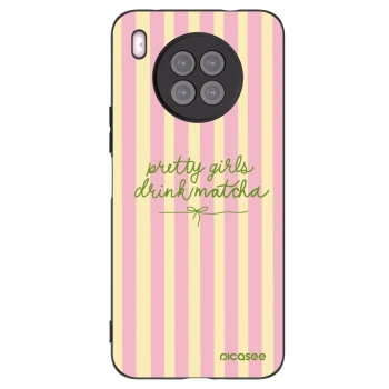 Picasee silikonowe czarne etui na Huawei Nova 8i - Pretty matcha