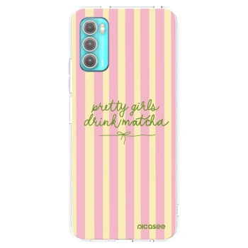 Picasee silikonowe przeźroczyste etui na Motorola Moto G60 - Pretty matcha